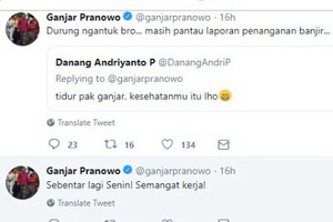 Ganjar Pranowo Begadang Pantau Banjir Pantura Melalui 